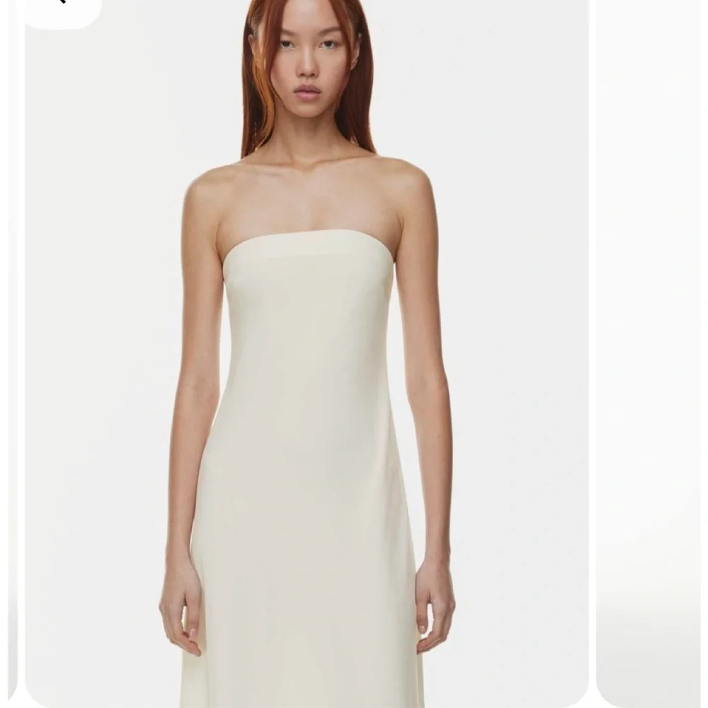 NWT Aritzia Babaton Resolution Cream Strapless Dress new - Picture 2 of 7